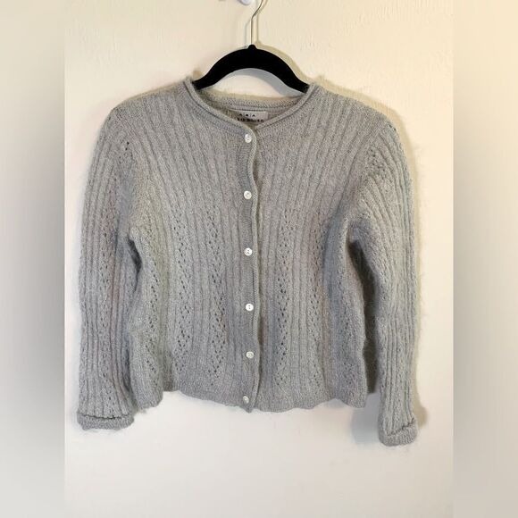 Vintage AKA Eddie Bauer Mohair blend Gray Sweater size M - Picture 1 of 9